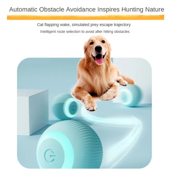 Automatic Moving Toy Interactive Ball Rechargeable Rolling Electric Ball Home Pet  Accessories Things for  Supplies